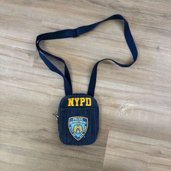 NYPD Blue Logo Adjustable Crossbody Purse By Robin Ruth Travel Urban Streetwear - Picture 1 of 5